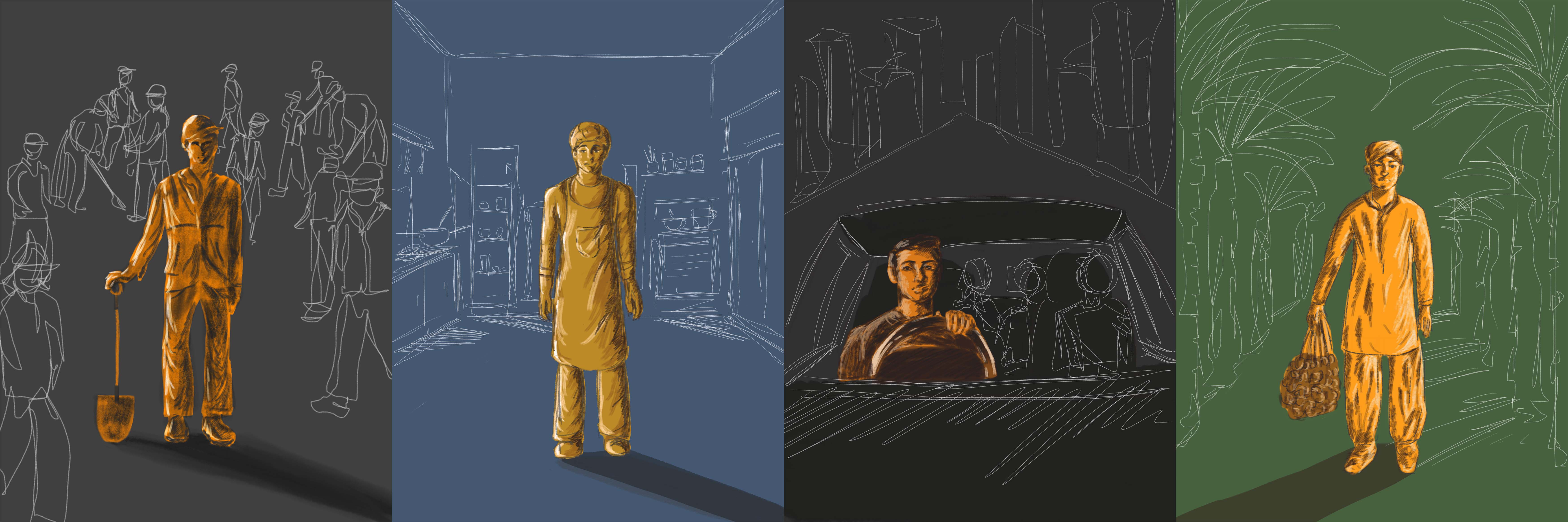 Digital Illustrations for SELMA Project with Aga Khan University & University College London
